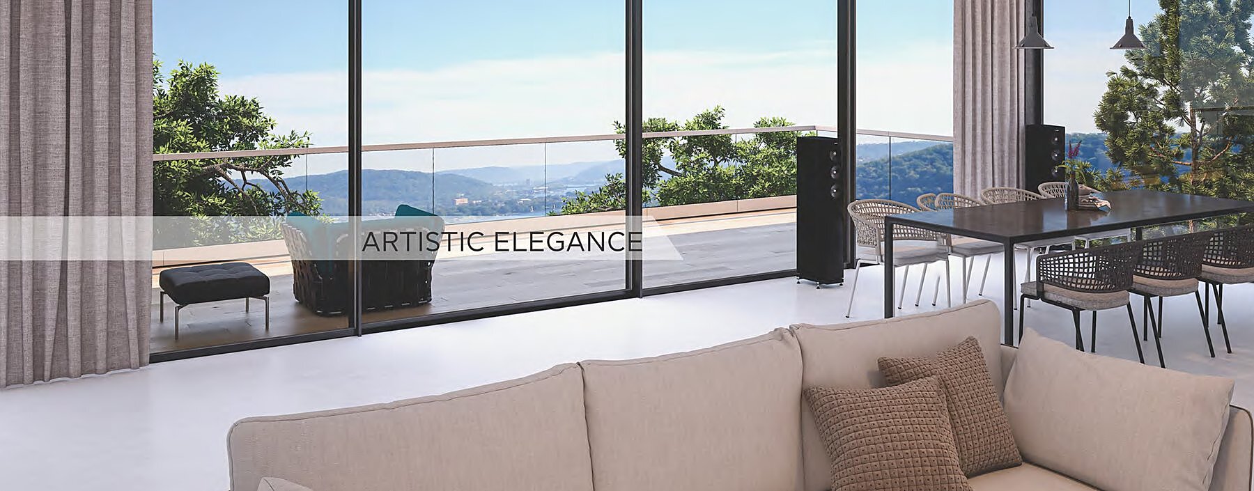 Smart home living room with automation-ready lighting